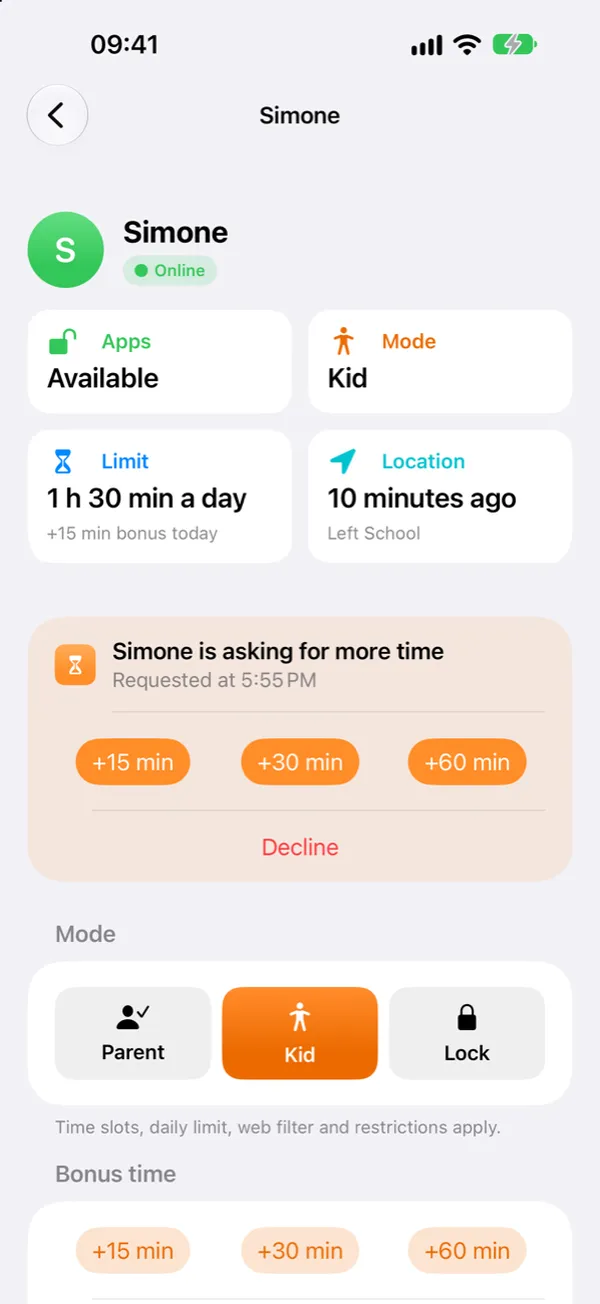 SafeKids – Parental control for iPhone and iPad
